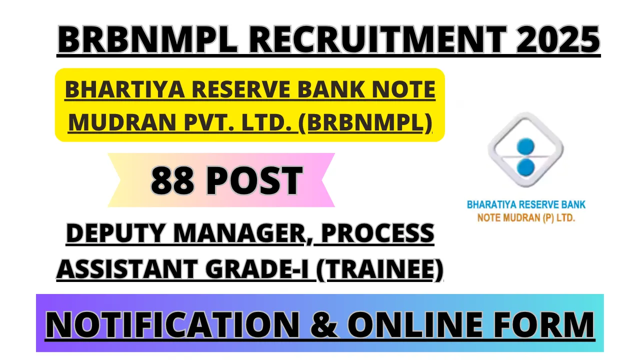 BRBNMPL Recruitment 2025 Notification and Online Form
