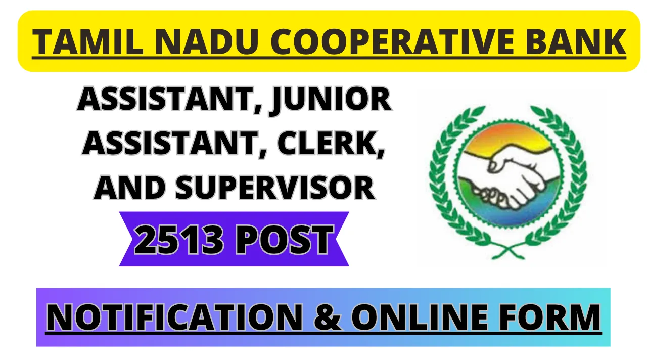 Tamil Nadu Cooperative Bank Assistant Recruitment 2025