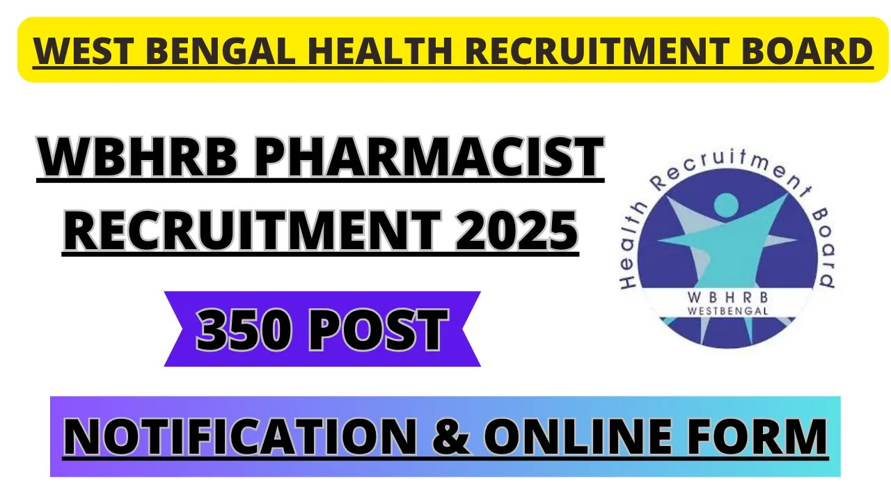 WBHRB Pharmacist Grade 3 Recruitment 2025